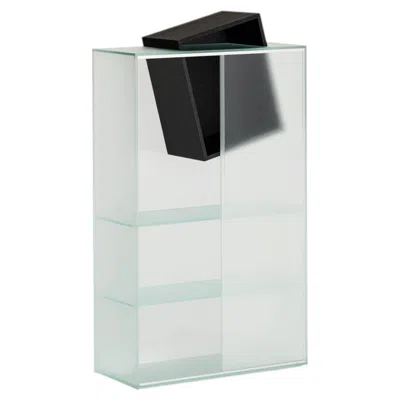 Pre-owned Glas Italia Drift Sliding Door Cabinet H131cm (51.6in) - Nendo Display Cabinet In Brown