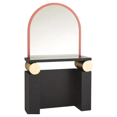Pre-owned Glas Italia Etrusco Entry Cabinet With Mirror By Ettore Sottsass For  In Brown