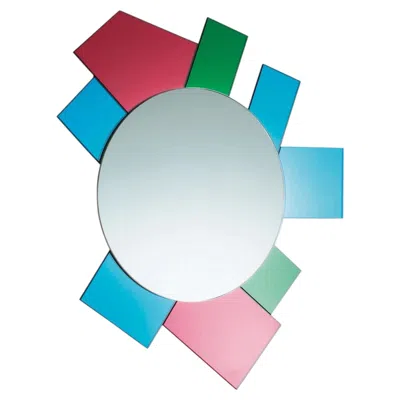 Pre-owned Glas Italia Gli Specchi Di Dioniso 6 - Round Wall Mirror Design Ettore Sottsass In Gray