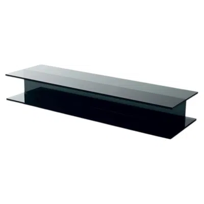 Pre-owned Glas Italia I-beam Bench 140 Cm (55.1 In) Smoked Glass - Jean-marie Massaud In Black