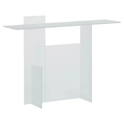Pre-owned Glas Italia Kazimir Glass Console Extralight Acid Glass By Michael Anastassiades In Gray