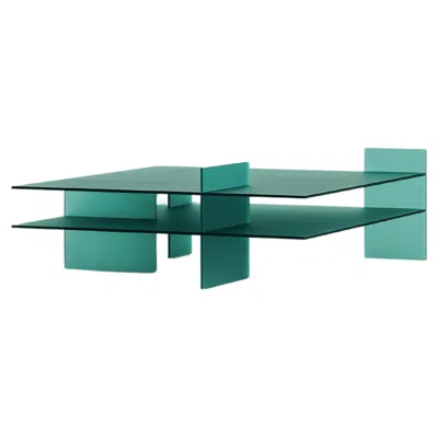 Pre-owned Glas Italia Kazimir Low Table By Michael Anastassiades In Blue