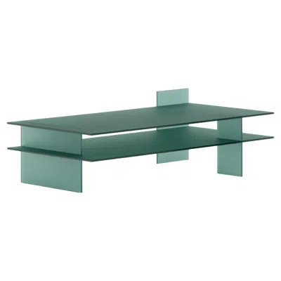 Pre-owned Glas Italia Kazimir Rectangular Glass Coffee Table By Michael Anastassiades In Gray