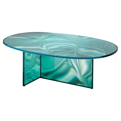 Pre-owned Glas Italia Liquefy Coffee Tables By Patricia Urquiola For  In Blue