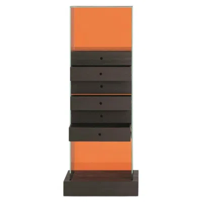 Pre-owned Glas Italia Mandarin - Chest Of Drawers In Glass - Piero Lissoni In Brown