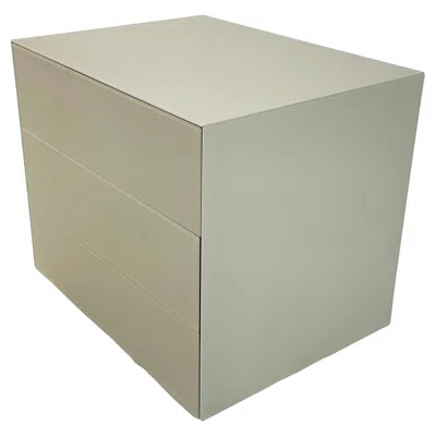 Pre-owned Glas Italia , Modern Gray Glass 3 Drawer Bedside Table Cabinet, Italian Modern