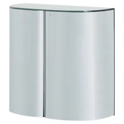 Pre-owned Glas Italia Oltralpe Mirrored Bar Cabinet, By Inga Sempé For  In Stock In Gray