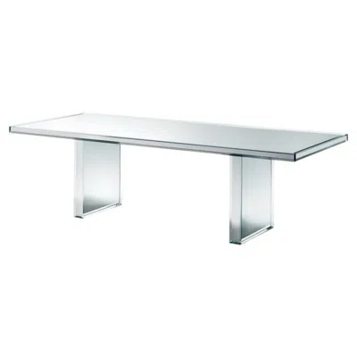 Pre-owned Glas Italia Prism Mirror Table Rectangular In Glass By Tokujin Yoshioka In Gray