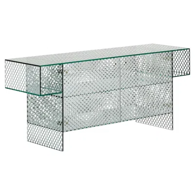 Pre-owned Glas Italia Robotin Sideboard In Mirrored Glass By Patricia Urquiola - Push-pull In Gray