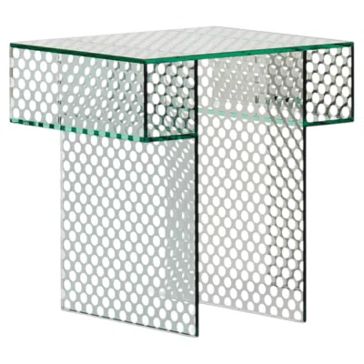 Pre-owned Glas Italia Robotin Small Coffee Table In Mirrored Glass By Patricia Urquiola In Gray