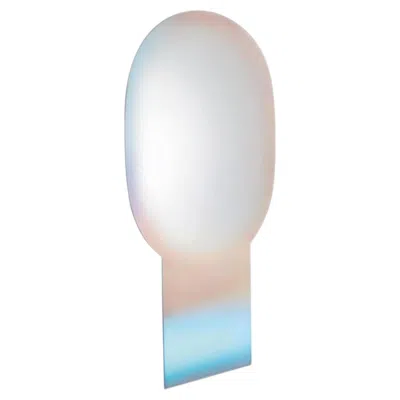 Pre-owned Glas Italia Shimmer Floor / Wall Mirror In Glass By Patricia Urquiola In Gray