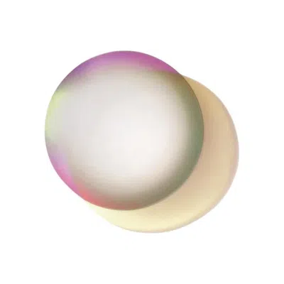 Pre-owned Glas Italia Shimmer Round Wall Mirror Shs04 By Patricia Urquiola For , Quick Ship In Sand