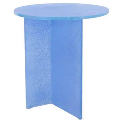 Pre-owned Glas Italia Simoon Coffee Table Ø45 Cm (17.7 In) By Patricia Urquiola Light Blue