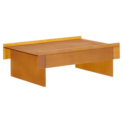 Pre-owned Glas Italia Simoon Coffee Table In Glass By Patricia Urquiola - Dark Topaz In Orange
