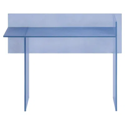 Pre-owned Glas Italia Simoon Desk In Glass By Patricia Urquiola - Light Blue