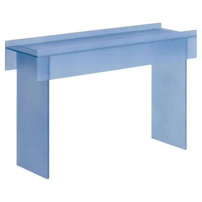 Pre-owned Glas Italia Simoon Rectangular Console In Glass By Patricia Urquiola Light Blue