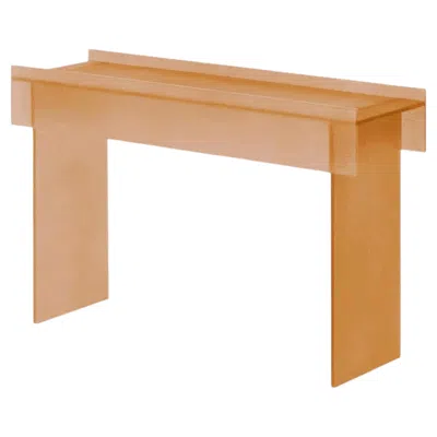 Pre-owned Glas Italia Simoon Rectangular Console In Glass By Patricia Urquiola - Topaz In Orange