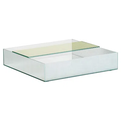 Pre-owned Glas Italia Spectrum Square Coffee Table In Glass By Piero Lissoni In Gray