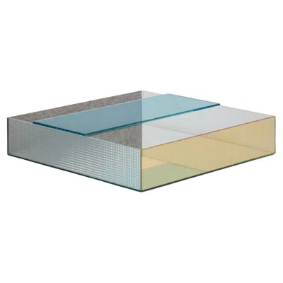 Pre-owned Glas Italia Spectrum Square Low Table By Piero Lissoni In Gray