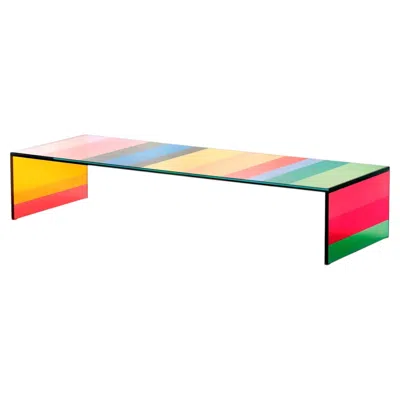Pre-owned Glas Italia The Dark Side Of The Moon Rectangular Coffee Table - Piero Lissoni In Sand
