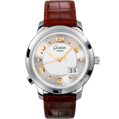 Glashütte Original Glashutte Original Panomaticcentral Xl Automatic Silver Dial Ladies Watch 100-03-21-14-05 In Brown / Gold / Gold Tone / Rose / Rose Gold Tone / Silver / White