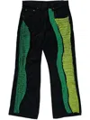 Glass Cypress Bead-embellished Jeans In Black