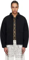 Glass Cypress Black Canvas Jacket In Black