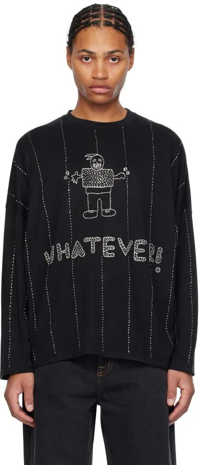 Glass Cypress Black 'whatever' Sweatshirt