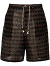 Glass Cypress Chenille Shorts Black In Black