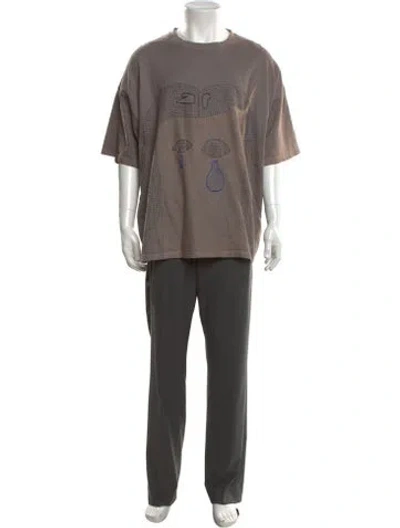 Pre-owned Glass Cypress Crying Graphic Print T-shirt W/ Tags In Grey