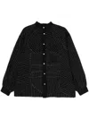 Glass Cypress Embroidered Shirt In Black