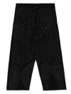 Glass Cypress Embroidered Trousers In Black