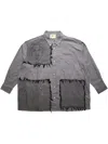 Glass Cypress Faces On Gray Cotton In Grey