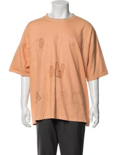 Pre-owned Glass Cypress Graphic Print Crew Neck T-shirt In Orange