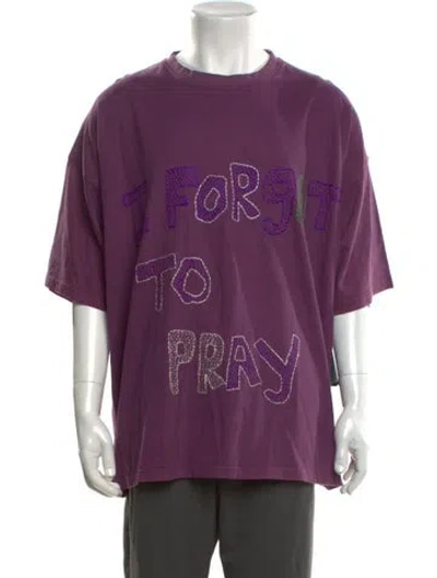 Pre-owned Glass Cypress Graphic Print Crew Neck T-shirt W/ Tags In Purple