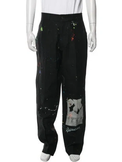 Pre-owned Glass Cypress Graphic Print Pants In Black