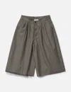 Glass Cypress Gray Shortened Wide Leg Trouser In Gray