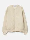 Glass Cypress Ivory Poofy Bomber Jacket In Neutral