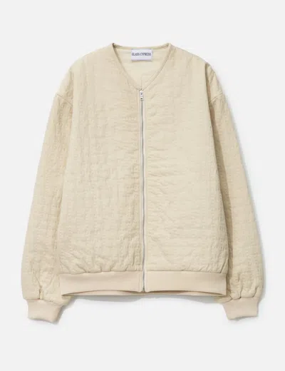 Glass Cypress Ivory Poofy Bomber Jacket In Neutral