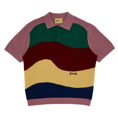Pre-owned Glass Cypress Knit Polo 'purpe/multicolor' | Multi-color | Men's Size M