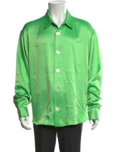 Pre-owned Glass Cypress Long Sleeve Dress Shirt In Green