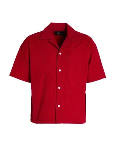 Glass Cypress Man Shirt Red Size L Cotton