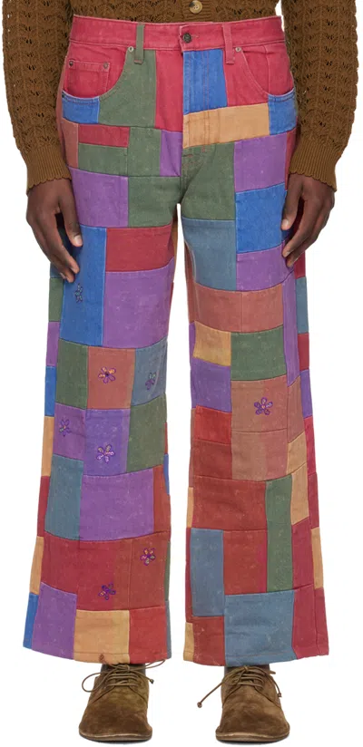 Glass Cypress Multicolour Picnic Jeans In Multicolor