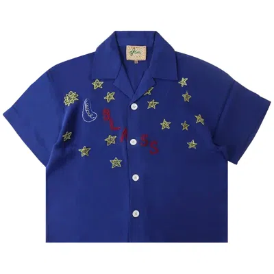 Pre-owned Glass Cypress Nightsky Silk Shirt 'blue'