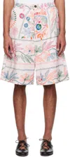 Glass Cypress Off-white Embroidered Shorts In White