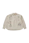Glass Cypress Off-white Oversized 5 Figure Shirt