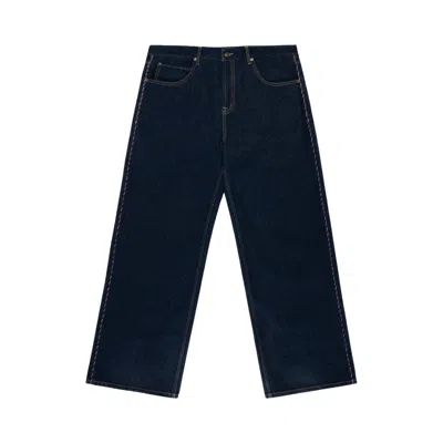 Pre-owned Glass Cypress Oversized Denim With Thread 'blue' | Men's Size 36