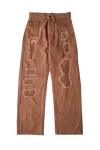 Glass Cypress Pearled Brown Denim Jeans