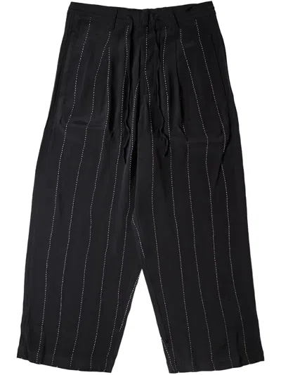 GLASS CYPRESS PINSTRIPE "BLACK" TROUSERS