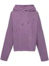 GLASS CYPRESS PURPLE LOGO-EMBROIDERED HOODIE